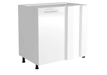 Dolní rohová skříňka MARCIE DN-100/82, dvířka: bílý lesk