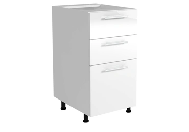 Dolní skříňka s šuplíky MARCIE D3S-40/82, dvířka: bílý lesk