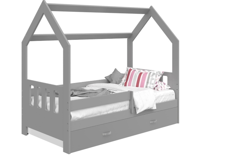 Dětská postel SPECIOSA D3C 80x160, šedá