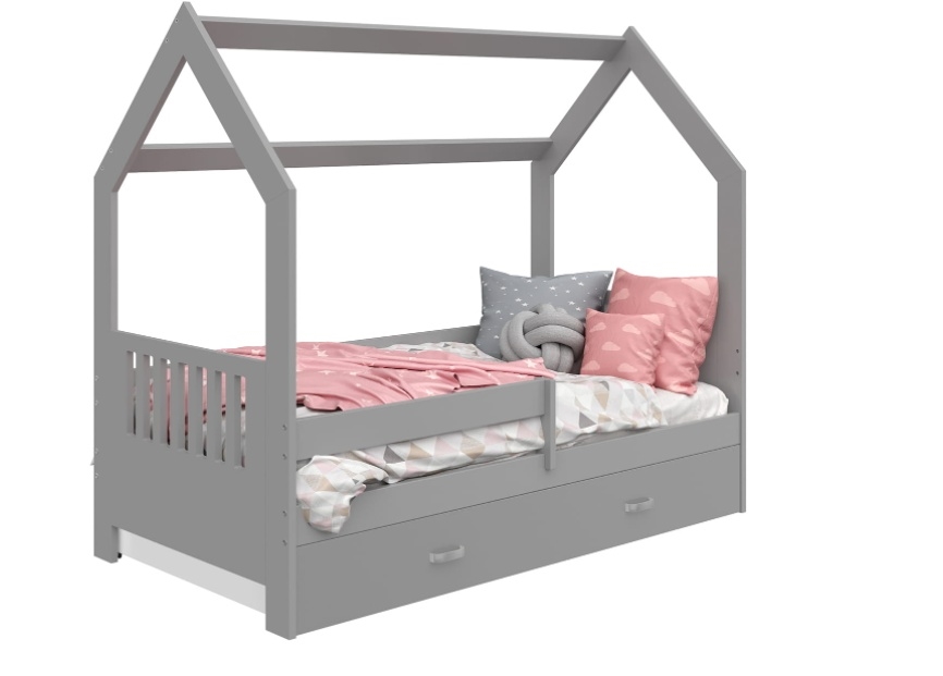 Dětská postel SPECIOSA D3E 80x160, šedá