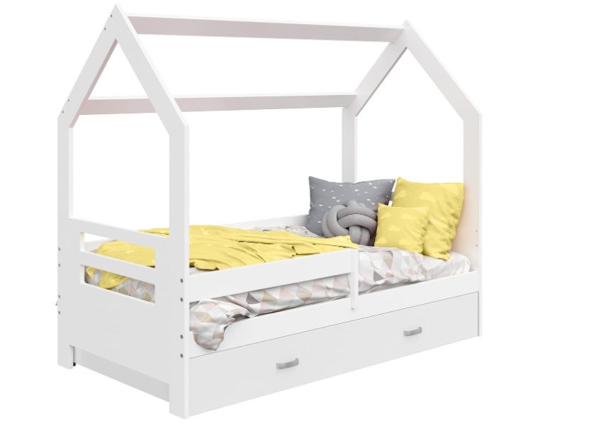 Levně Dětská postel SPECIOSA D3B 80x160 v barvě bílé se zásuvkou: bílá