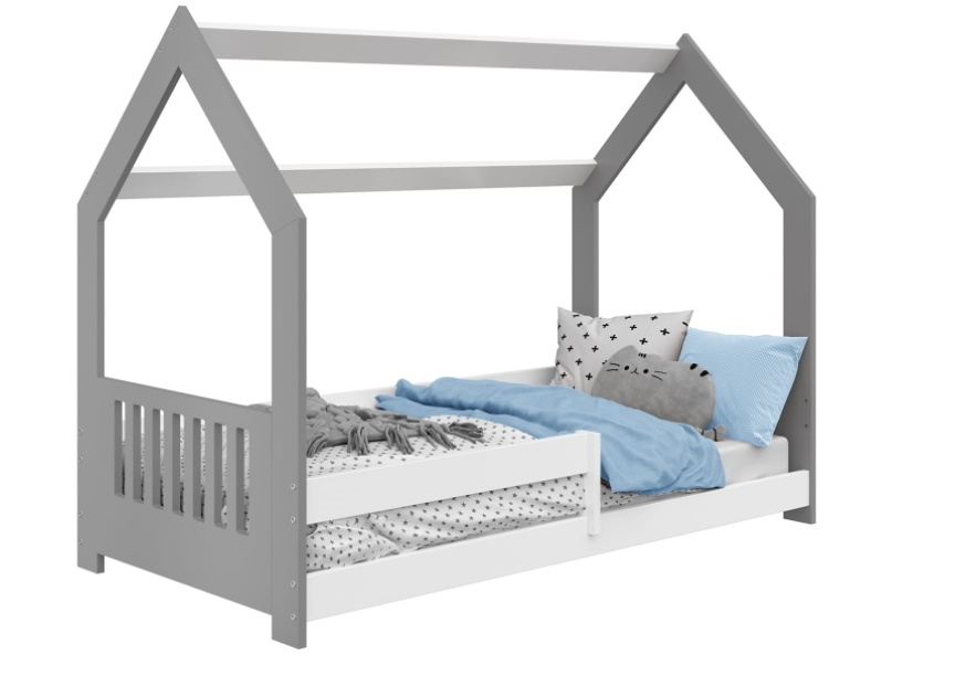 Dětská postel SPECIOSA D5E 80x160, šedá/bílá