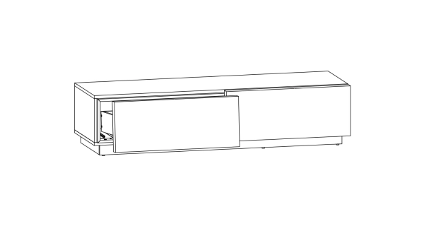 DOMUYO televizní stolek, dub monument, 5 let záruka