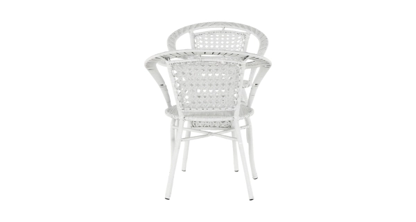 DONŽON, zahradní ratanový set 1+2, bílá