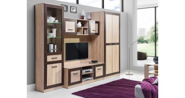 DOSS RTV stolek typ 1, dub sonoma/dub čokoládový DOPRODEJ