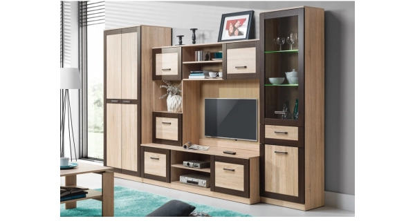 DOSS skříň 2D, dub sonoma/dub čokoládový DOPRODEJ