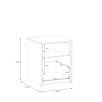 DRAMI noční stolek, bílá/dub artisan, 5 let záruka