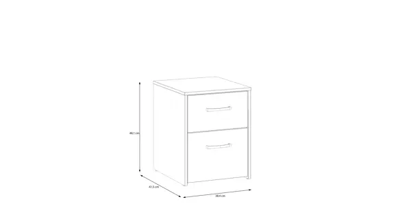 DRAMI noční stolek, bílá/dub artisan