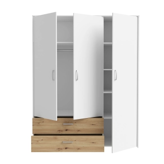 DRAMI skříň, bílá/dub artisan, 5 let záruka