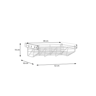 Drátěný držák bot do šatní skříně - šířka 52 cm