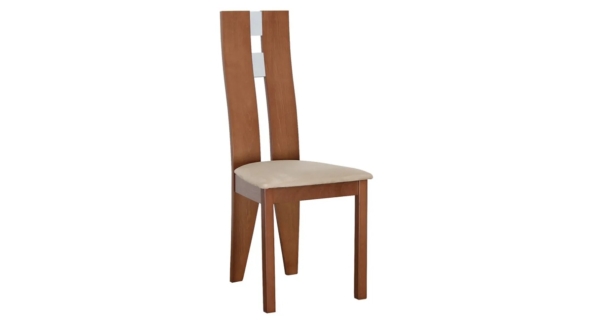 Dřevěná jídelní židle BABEK, třešeň/látka béžová