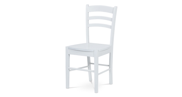 Dřevěná jídelní židle CALIDRIS, bílá 