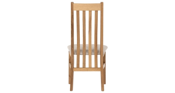 Dřevěná jídelní židle CENLAN, krémově béžová látka, masiv dub