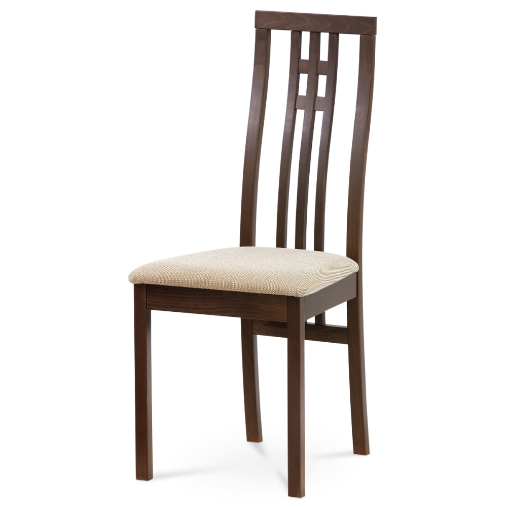Dřevěná židle JARED, ořech/potah krémový