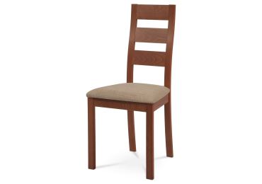 Dřevěná židle PERSONATUS, masiv buk, třešeň/béžová