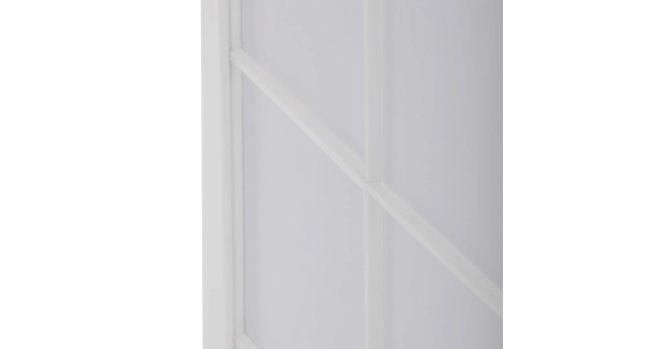 Dřevěný čtyřdílný paraván ELMORROS, masiv smrk, bílý