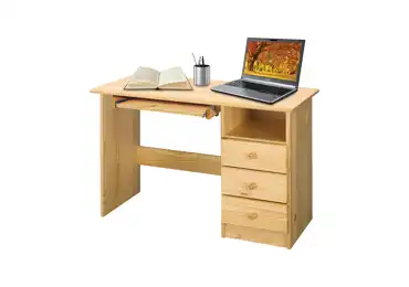 Dřevěný psací stůl TRINITY typ 1, masiv borovice