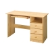 Dřevěný psací stůl TRINITY typ 1, masiv borovice