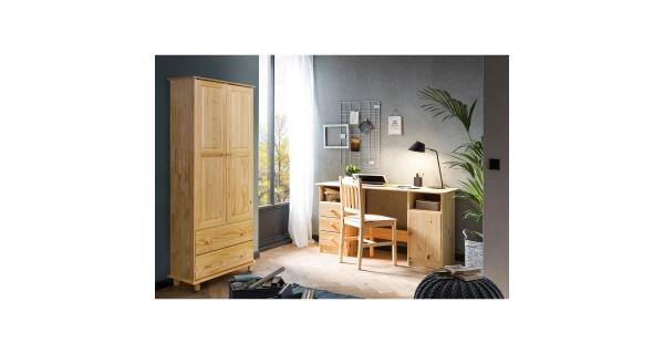 Dřevěný psací stůl TRINITY typ 1, masiv borovice