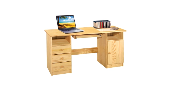 Dřevěný psací stůl TRINITY typ 2, masiv borovice