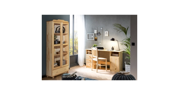 Dřevěný psací stůl TRINITY typ 2, masiv borovice