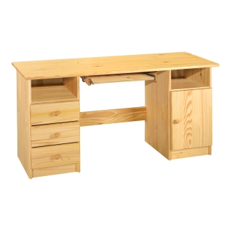 Dřevěný psací stůl TRINITY typ 2, masiv borovice