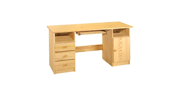 Dřevěný psací stůl TRINITY typ 2, masiv borovice