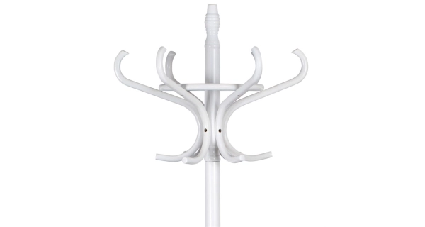 Dřevěný stojanový věšák ALIANZA, bílý lak