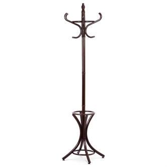 Dřevěný stojanový věšák ALIANZA, tmavě hnědá