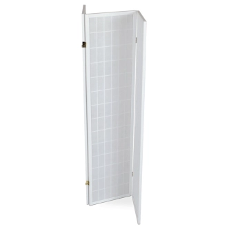 Dřevěný třídílný paraván CANXERAR, masiv smrk, bílý