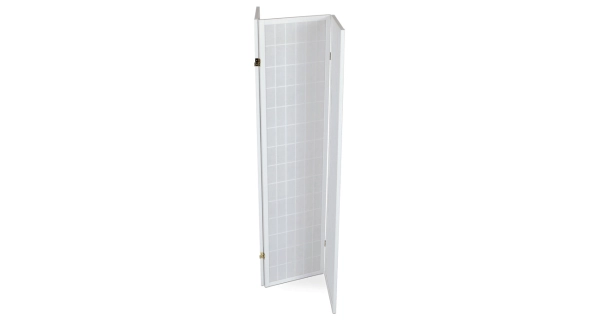 Dřevěný třídílný paraván CANXERAR, masiv smrk, bílý