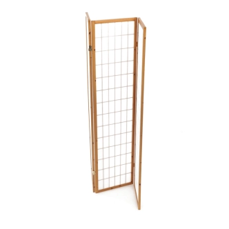 Dřevěný třídílný paraván CANXERAR, masiv smrk, přírodní