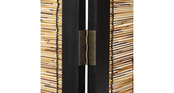 Dřevěný třídílný paraván KALGARPON, masiv smrk, černý