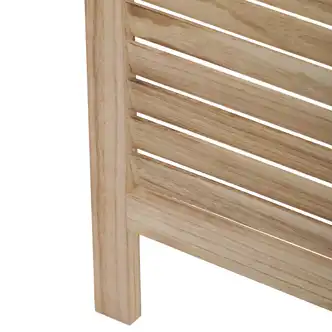 Dřevěný třídílný paraván ULHALWEL, masiv smrk, přírodní odstín