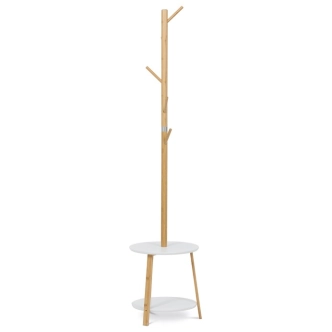 Dřevěný věšák CANGARDOR, bambus, bílý