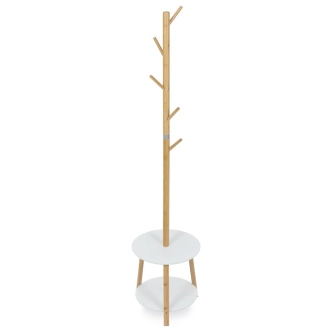 Dřevěný věšák CANGARDOR, bambus, bílý