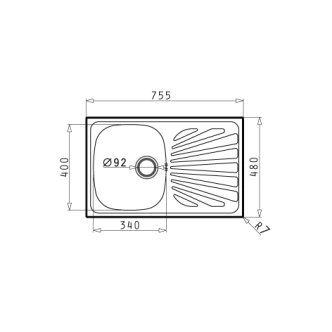 Dřez LAKELAND 1B, hladký povrch