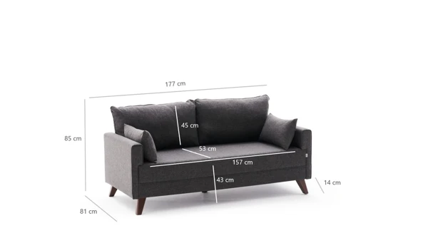 Dvojsedák AMARA, antracit