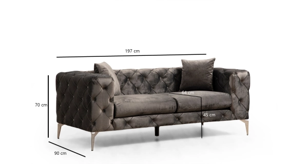 Dvojsedák ANNA, antracit