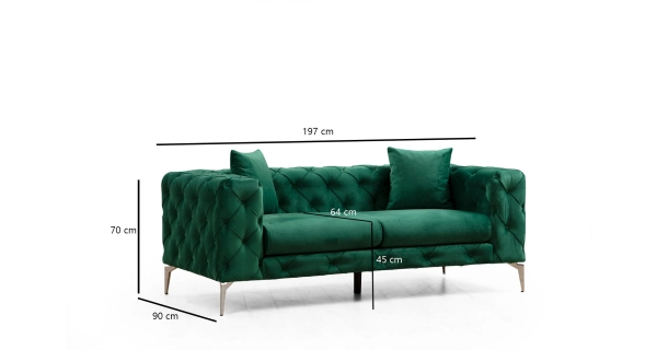 Dvojsedák ANNA, zelená