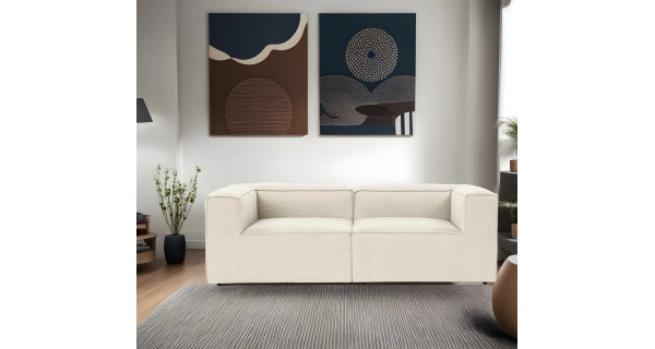 Dvojsedák ASTERIA, krémová