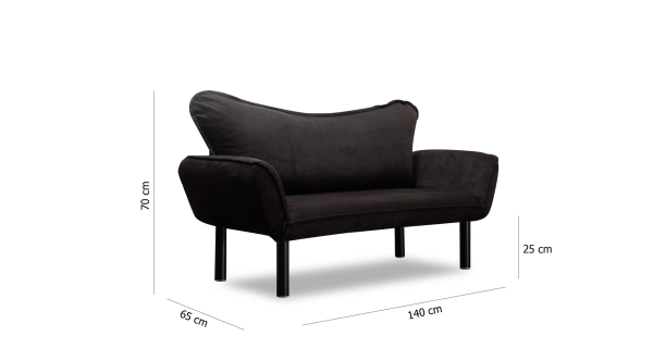 Dvojsedák BADLY, černá