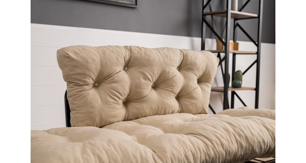 Dvojsedák BUS, krémová