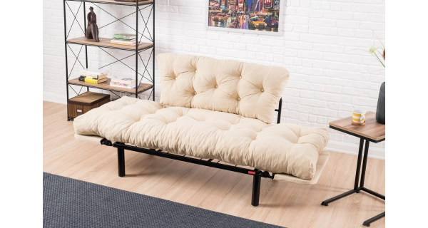 Dvojsedák BUS, krémová