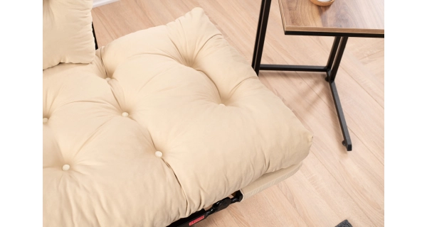 Dvojsedák BUS, krémová