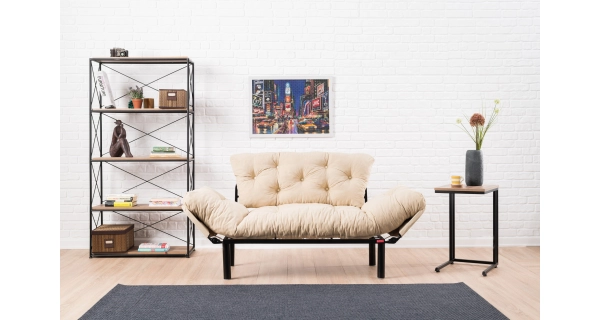 Dvojsedák BUS, krémová