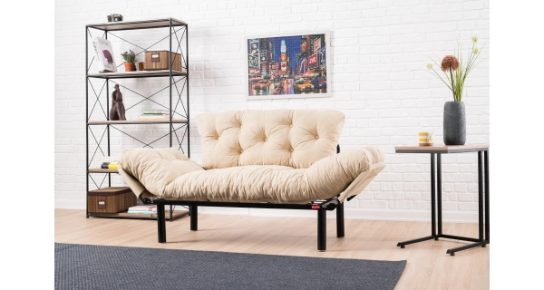 Dvojsedák BUS, krémová