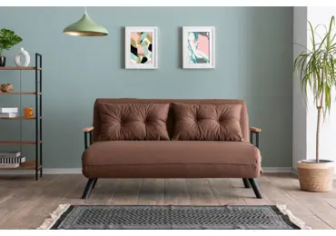 Dvojsedák COMPACT, světle hnědá