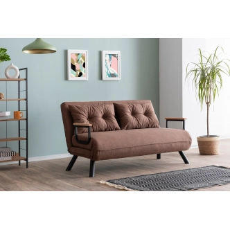 Dvojsedák COMPACT, světle hnědá