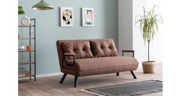 Dvojsedák COMPACT, světle hnědá